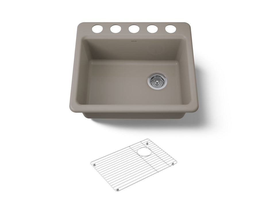 KOHLER K-5872-5UA1 Riverby 25" undermount single-bowl kitchen sink