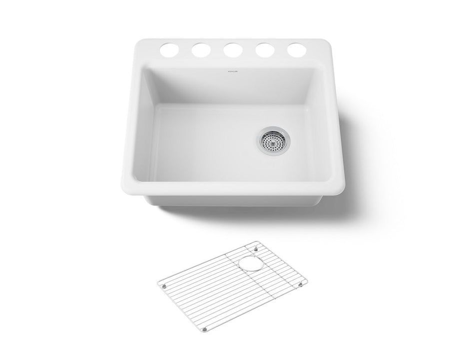 Kohler Riverby 25" undermount single-bowl kitchen sink