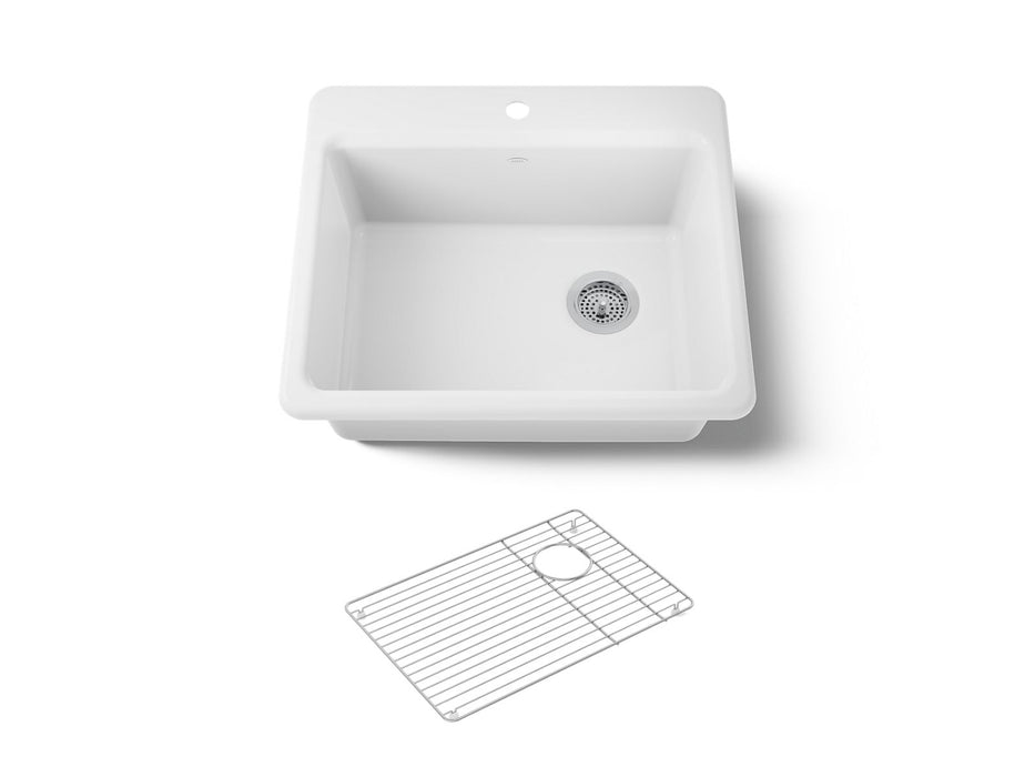 KOHLER K-5872-1A1 Riverby 25" top-mount single-bowl kitchen sink