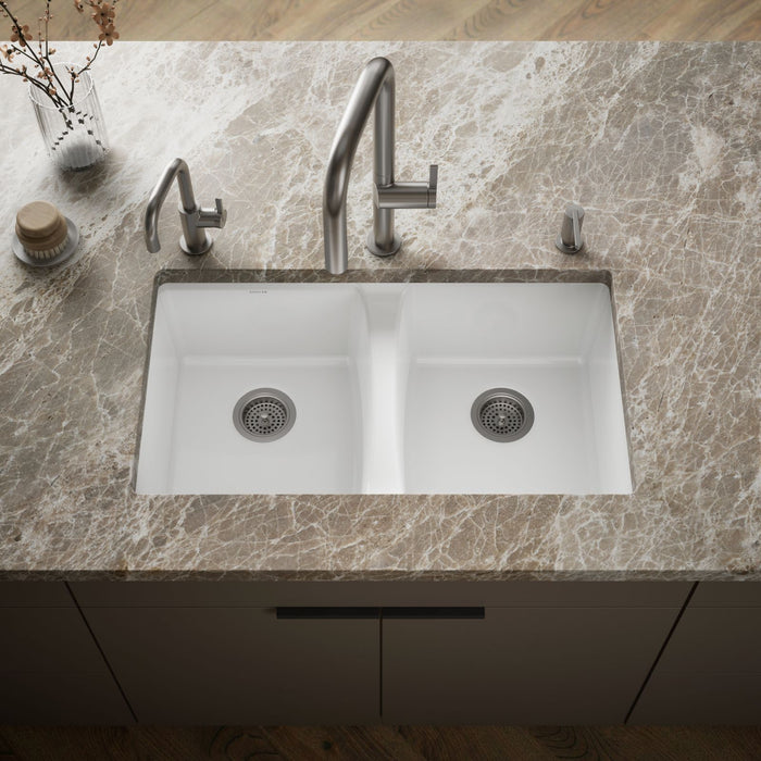 KOHLER K-5873-5U Deerfield 33" undermount double-bowl kitchen sink