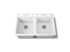 KOHLER K-5873-5U Deerfield 33" undermount double-bowl kitchen sink