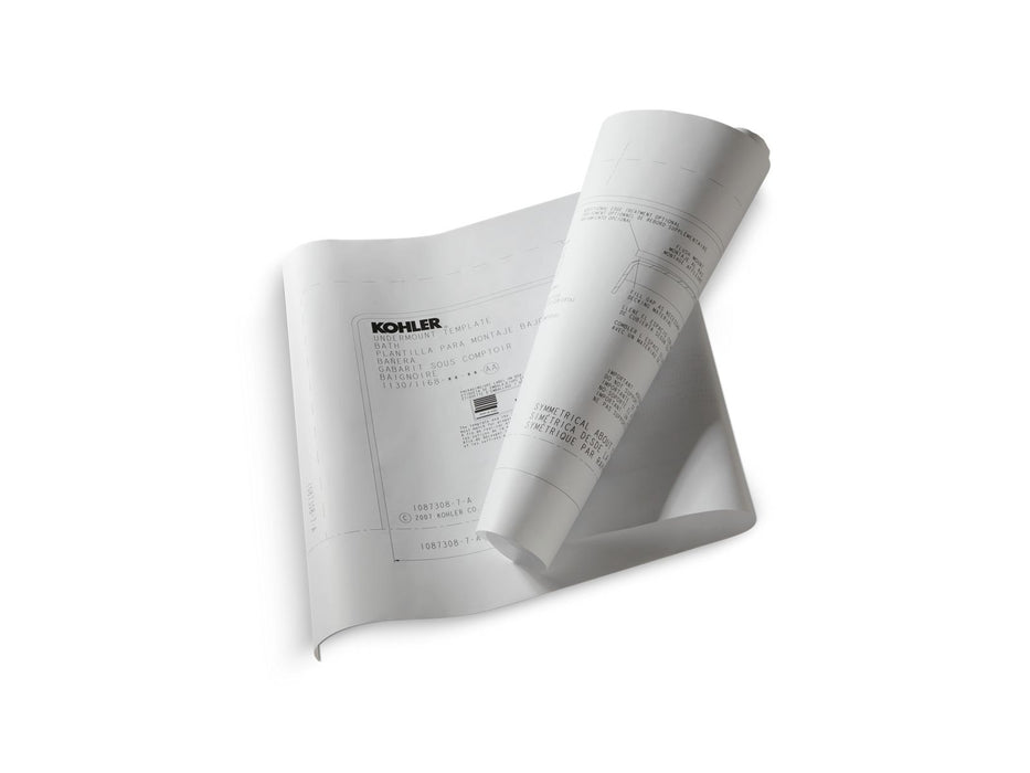 KOHLER Undermount installation kit for use with 66" Kathryn and Tea-for-Two baths and whirlpools