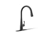 KOHLER KOHLER K-596 Simplice Pull-down kitchen sink faucet with three-function sprayhead