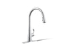 KOHLER KOHLER K-596 Simplice Pull-down kitchen sink faucet with three-function sprayhead