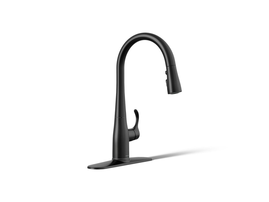 KOHLER Simplice Compact pull-down kitchen sink faucet with three-function sprayhead