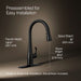 KOHLER Simplice Compact pull-down kitchen sink faucet with three-function sprayhead