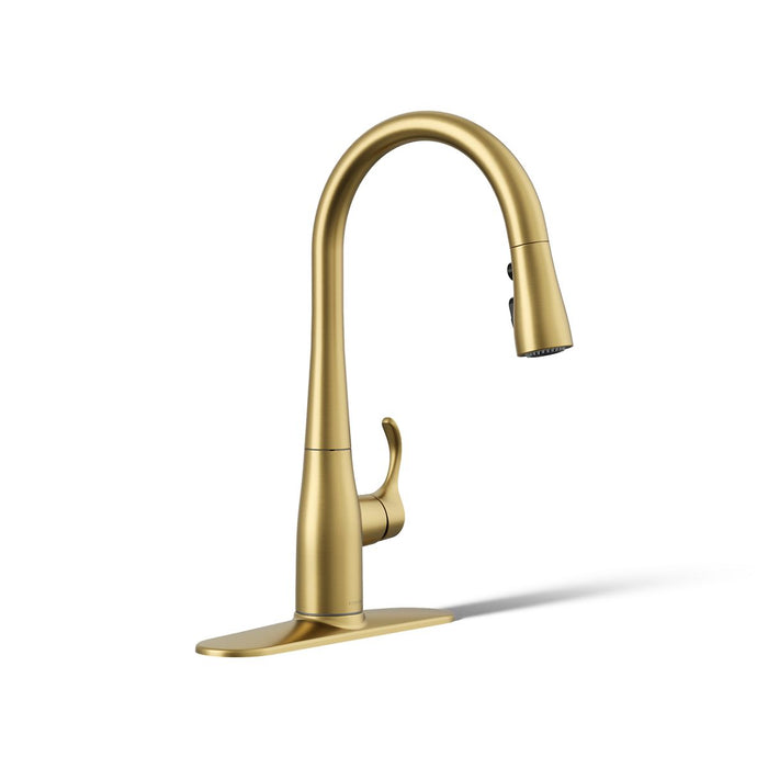 KOHLER Simplice Compact pull-down kitchen sink faucet with three-function sprayhead