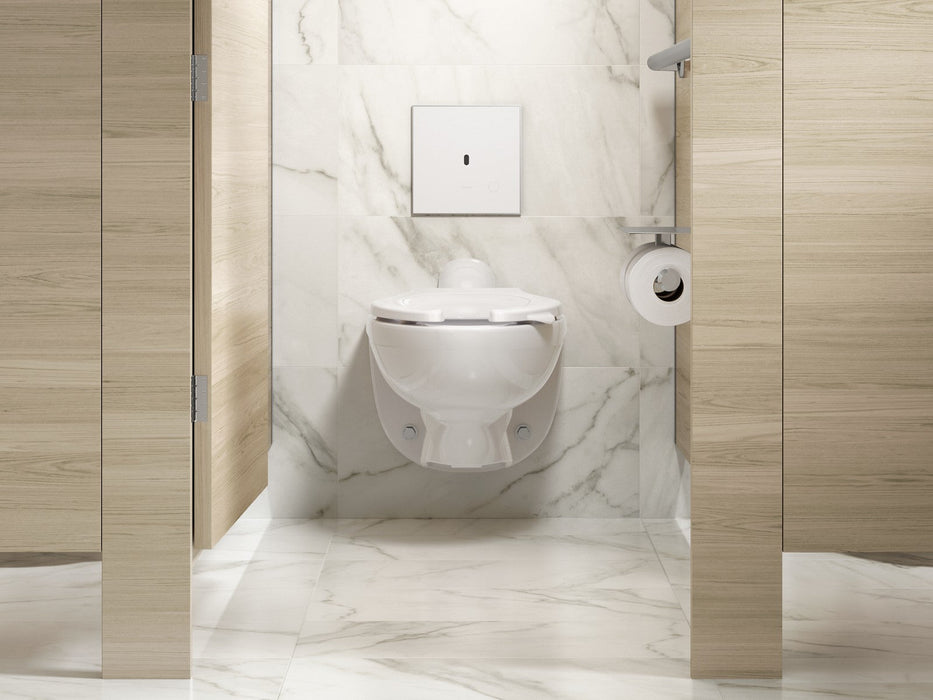 KOHLER K-61TB10S50-0WH Mach Flex Glass faceplate for concealed touchless toilet flushometer, dual-flush (1.1 / 1.28 gpf)