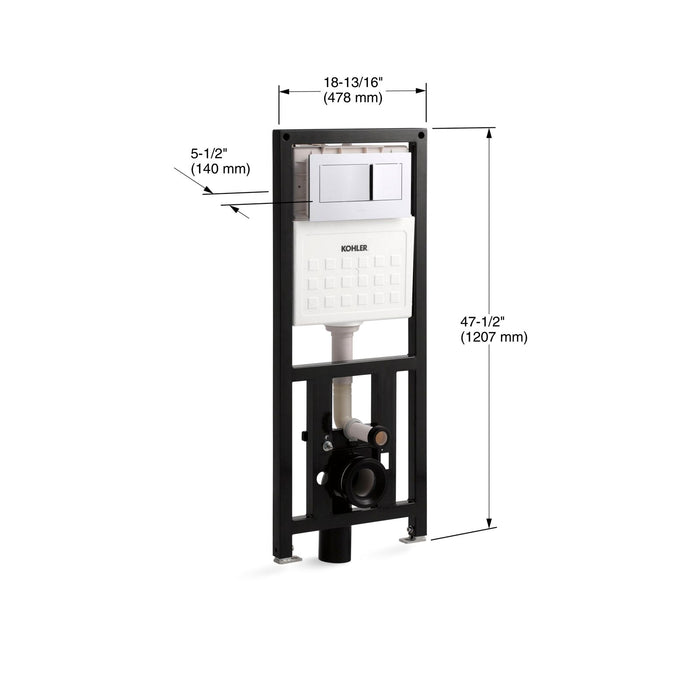 KOHLER K-6284 2" x 6" in-wall tank and carrier system