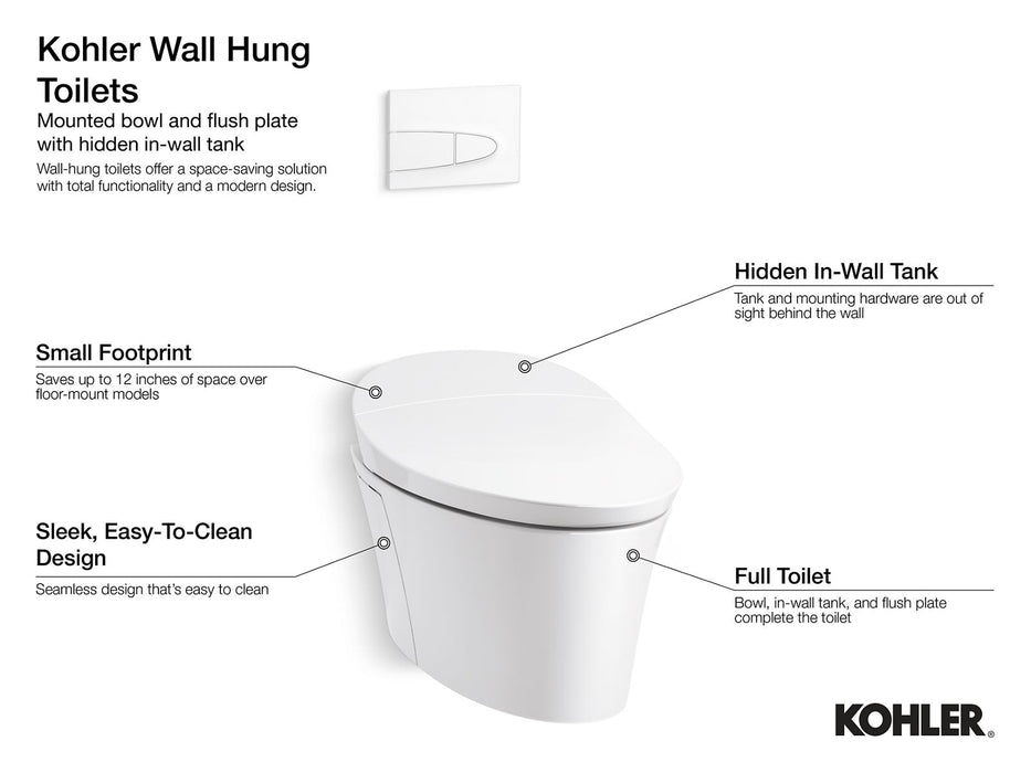 KOHLER K-6284 2" x 6" in-wall tank and carrier system