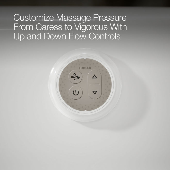 Kohler Sunward 66" x 42" drop-in Heated BubbleMassage air bath
