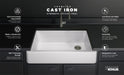 KOHLER K-6349 Whitehaven Smart Divide 35-11/16" Undermount Double-bowl Farmhouse Kitchen Sink