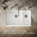 KOHLER K-6349 Whitehaven Smart Divide 35-11/16" Undermount Double-bowl Farmhouse Kitchen Sink - view 3