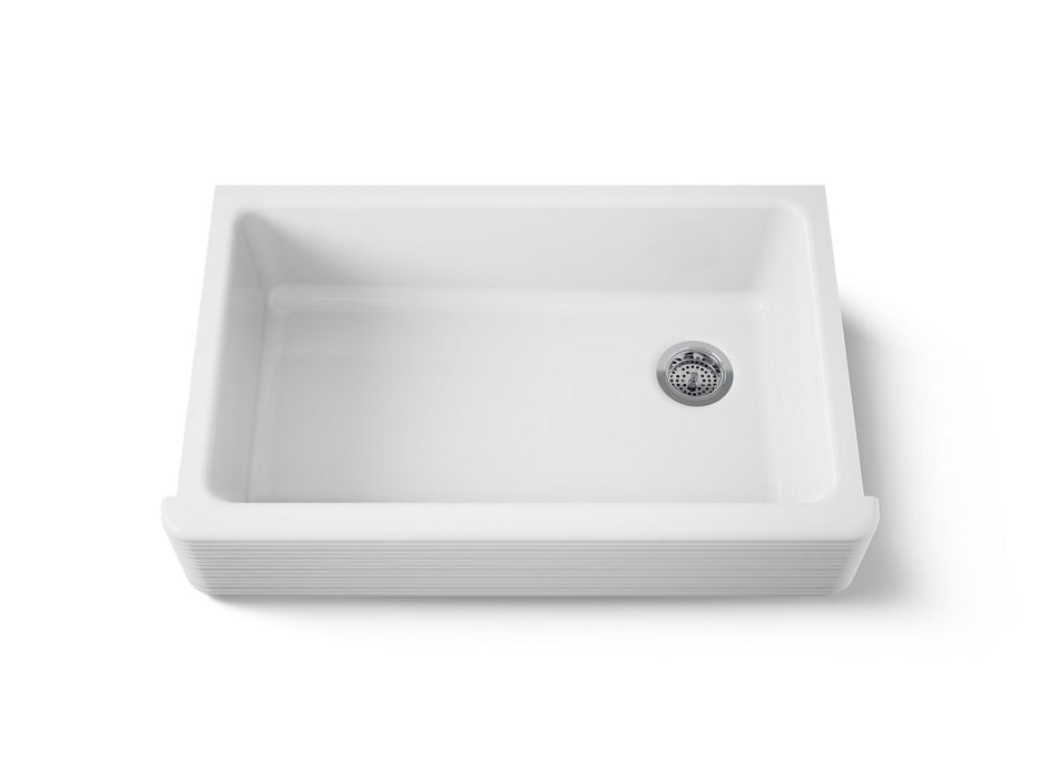 KOHLER Whitehaven 35-11/16" undermount single-bowl farmhouse kitchen sink