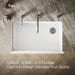KOHLER Whitehaven 35-11/16" undermount single-bowl farmhouse kitchen sink