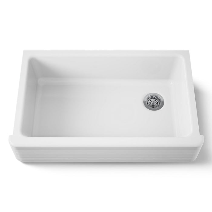 KOHLER Whitehaven 35-11/16" undermount single-bowl farmhouse kitchen sink