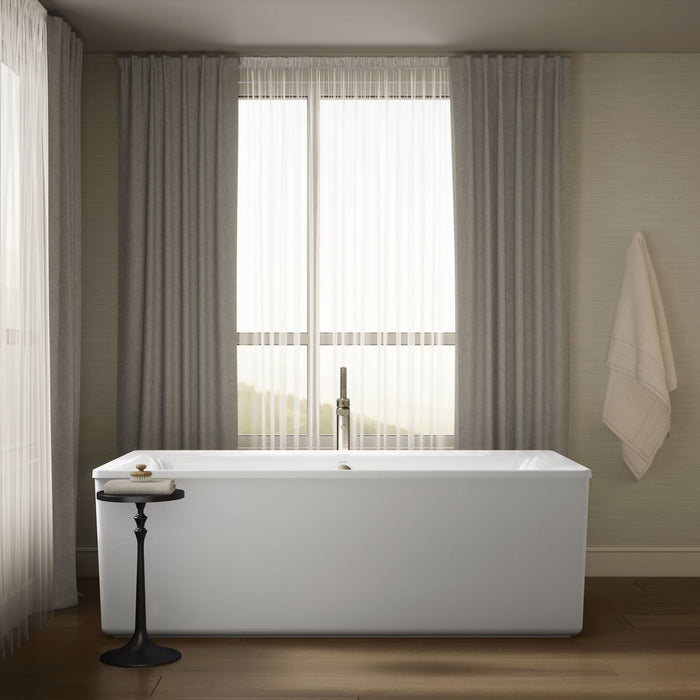 KOHLER Stargaze 72" x 36" freestanding bath with straight shroud
