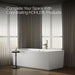 KOHLER K-6366-W1 Stargaze 72" x 36" freestanding bath with Bask heated surface and straight shroud, white - view 4
