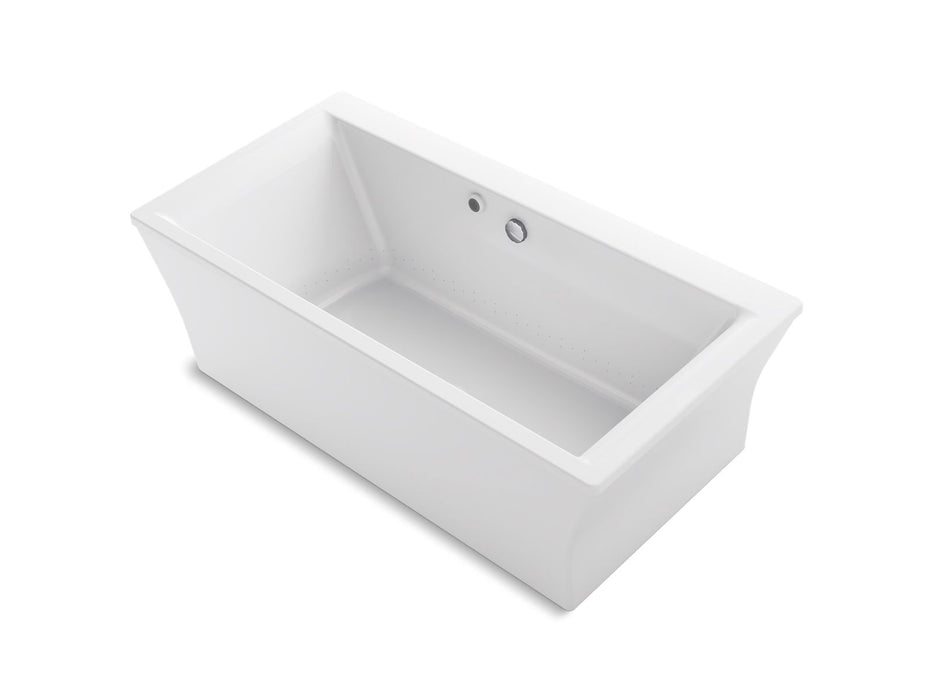 KOHLER K-6367-W1 Stargaze 72" x 36-1/4" freestanding bath with Bask heated surface and fluted shroud