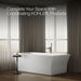 KOHLER K-6367-W1 Stargaze 72" x 36-1/4" freestanding bath with Bask heated surface and fluted shroud, white - view 4