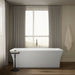 KOHLER K-6367-W1 Stargaze 72" x 36-1/4" freestanding bath with Bask heated surface and fluted shroud, white - view 5