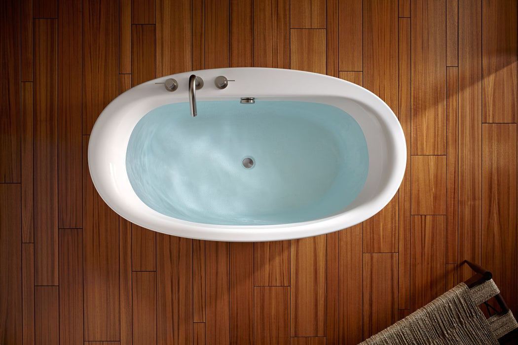 KOHLER K-6368 Sunstruck 65-1/2" x 35-1/2" Freestanding Bath, Straight Shroud