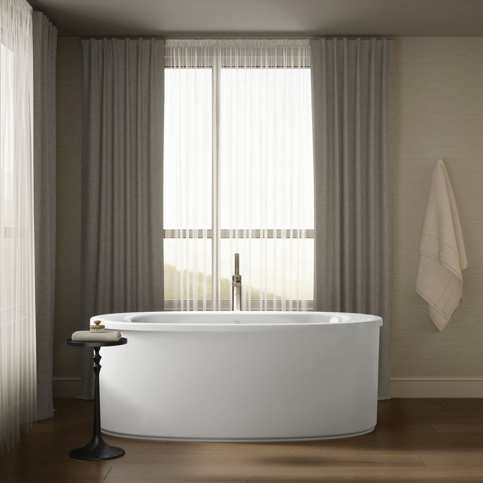 KOHLER Sunstruck 65-1/2" x 35-1/2" freestanding bath, straight shroud