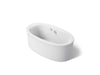 KOHLER K-6368-W1 Sunstruck 65-1/2" x 35-1/2" freestanding bath with Bask heated surface and straight shroud