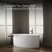 Kohler Sunstruck 65-1/2" x 35-1/2" freestanding bath with Bask heated surface and straight shroud