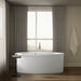 Kohler Sunstruck 65-1/2" x 35-1/2" freestanding bath with Bask heated surface and straight shroud