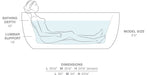 KOHLER K-6369-W1 Sunstruck 65-1/2" x 35-1/2" oval freestanding bath with Bask heated surface and fluted shroud