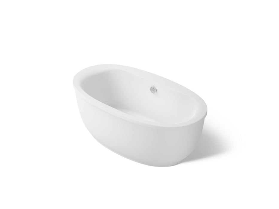 KOHLER Sunstruck 65-1/2" x 35-1/2" freestanding bath with fluted shroud