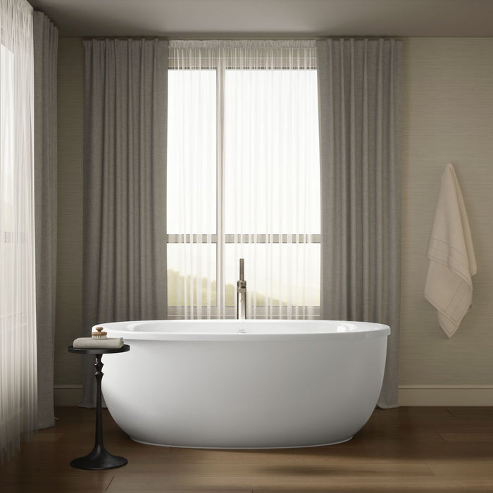 KOHLER Sunstruck 65-1/2" x 35-1/2" freestanding bath with fluted shroud