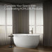 Kohler Sunstruck 65-1/2" x 35-1/2" oval freestanding bath with Bask heated surface and fluted shroud