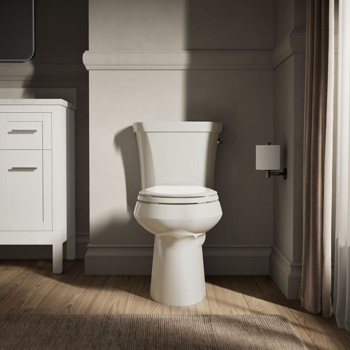 KOHLER K-6393-RA Highline Two-piece elongated toilet, dual-flush, biscuit - view 4