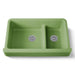 KOHLER K-6426 Whitehaven Smart Divide 35-1/2" undermount double-bowl farmhouse kitchen sink with short apron, fresh green...
