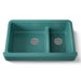 KOHLER Whitehaven Smart Divide 35-1/2" undermount double-bowl farmhouse kitchen sink with short apron