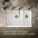 KOHLER K-6426 Whitehaven Smart Divide 35-1/2" undermount double-bowl farmhouse kitchen sink with short apron - view 4