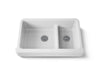KOHLER K-6426 Whitehaven Smart Divide 35-1/2" undermount double-bowl farmhouse kitchen sink with short apron - view 5