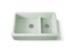 KOHLER K-6427 Whitehaven Smart Divide 35-3/4" undermount double-bowl farmhouse kitchen sink, aspen green