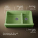 KOHLER K-6427 Whitehaven Smart Divide 35-3/4" undermount double-bowl farmhouse kitchen sink, fresh green - view 5