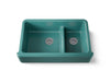 KOHLER Whitehaven Smart Divide 35-3/4" undermount double-bowl farmhouse kitchen sink