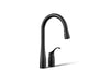 KOHLER K-647 Simplice Pull-down kitchen sink faucet with three-function sprayhead