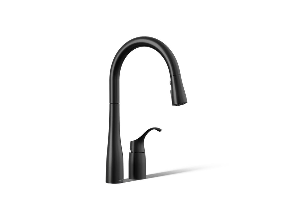 KOHLER K-647 Simplice Pull-down kitchen sink faucet with three-function sprayhead