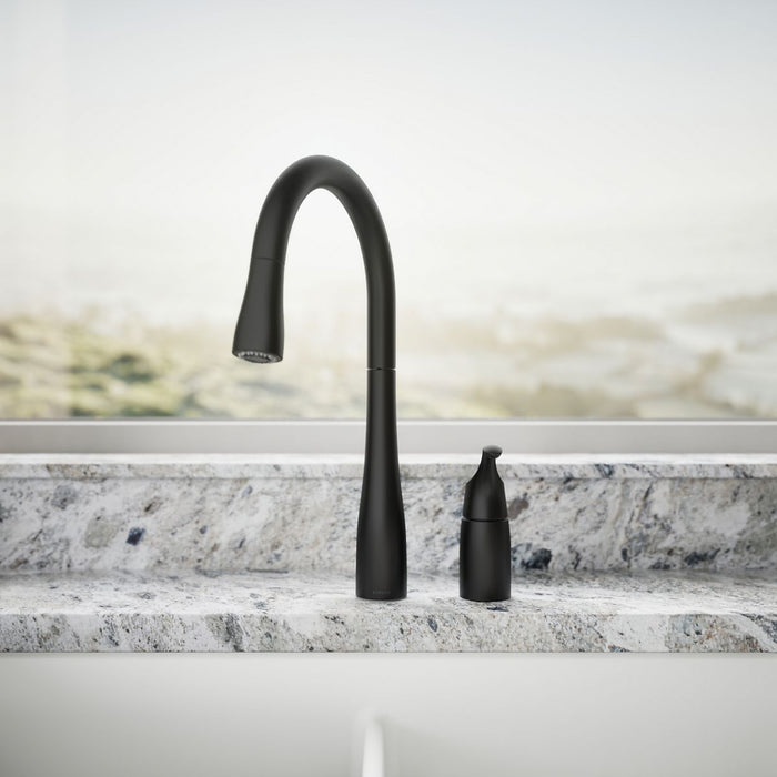 KOHLER Simplice Pull-down kitchen sink faucet with three-function sprayhead
