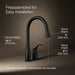 KOHLER Simplice Pull-down kitchen sink faucet with three-function sprayhead