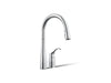 KOHLER Simplice Pull-down kitchen sink faucet with three-function sprayhead