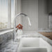 KOHLER Simplice Pull-down kitchen sink faucet with three-function sprayhead
