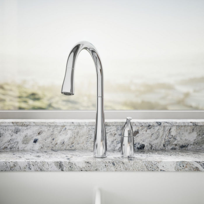 KOHLER Simplice Pull-down kitchen sink faucet with three-function sprayhead