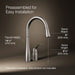 KOHLER Simplice Pull-down kitchen sink faucet with three-function sprayhead